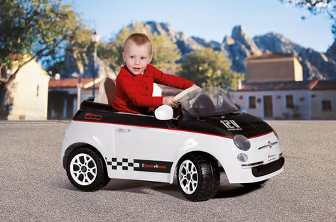FIAT 500 černo-bílý, 12V 1